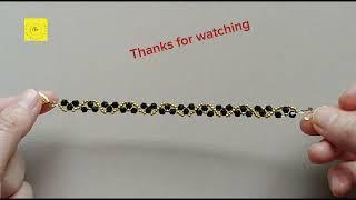 DIY gorgeous bracelet for your little black dress. Beaded bracelet tutorial.