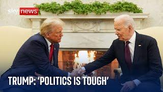 Trump tells Biden 'politics is tough' as they meet at White House