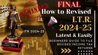 How to File Revised Return for AY 2024-25 | File Revised Income Tax Return | How to File Revised ITR