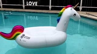 Giant Inflatable Unicorn Pool Float Swim Toy Floatie by Captain Floaty