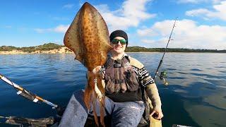 Kayak Fishing for GIANT Squid!!