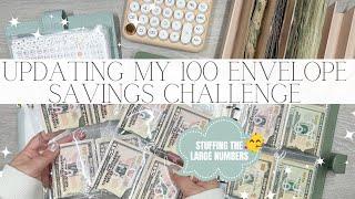 100 Envelope Savings Challenge | My Tips for Stuffing the Large Numbers | Condensing