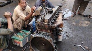 Amazing Starting OLD HINO 7D Diesel Engine after Overhauling | Truck Care TV