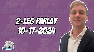 2-Leg Parlay For Thursday 10/17/2024 | NFL Picks