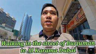 Walking in the street of Burjuman Al Karama Center Dubai