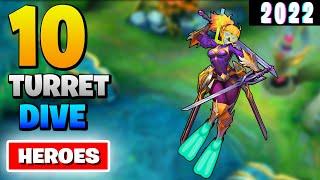 BEST Heroes To Turret Dive In Mobile Legends 2022