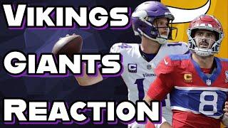 Vikings Giants NFL Week 1 Reaction