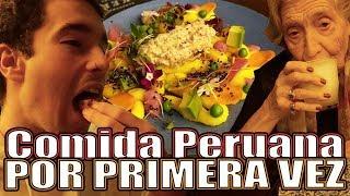 MI ABUELA de 90 AÑOS prueba por PRIMERA VEZ LA COMIDA PERUANA