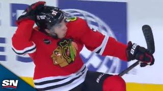 Blackhawks' Frank Nazar Scores First NHL Goal In His Debut Game