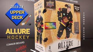 CONNOR BEDARD's EVERYWHERE! 2023-24 UPPER DECK ALLURE HOCKEY  HOBBY BOX "HEY MIKEY! HE LIKES IT!"