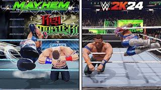 WWE 2K24 Vs. WWE Mayhem (Epic Finishers Comparison) !!!