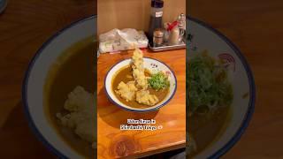 Incredibly delicious tempura curry udon in Shimbashi, Tokyo  called Udon Jinza!