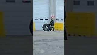 How the conservation of angular momentum eased rolling those heavy truck tires?