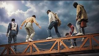 تحدي عبارة عن جسر ارفع من الشعرة اللي هيعدي منه هيكسب مليون دولار واللي هيقع هيـــموت ! ملخص فيلم