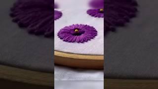 Beautiful Lazy Daisy Flower Design  #shorts #handembroidery #embroidery #embroiderylover #art