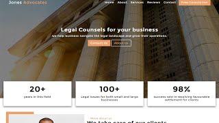 Responsive lawyer website using html CSS and JavaScript | Coding With Isaac