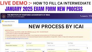 Live Demo :- How to Fill CA Intermediate January 2025 Exam Form | CA inter January 2025 Exam Form