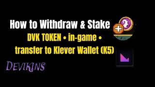 Devikins | NFT game | Withdraw | Stake | Klever Wallet K5