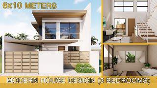 Modern House Design Idea (6x10 meters on 100sqm lot)