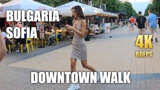 Sofia Bulgaria City Walk (4K 60 FPS HDR) Virtual Walking Tour from Downtown to Park