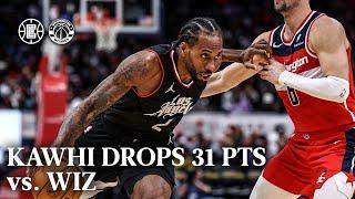 Kawhi Drops 31 PTS vs. Wizards Highlights | LA Clippers