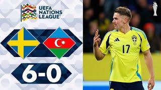 Viktor Gyökeres Goals | Sweden vs Azerbaijan 6-0 Highlights | UEFA Nations League 2024