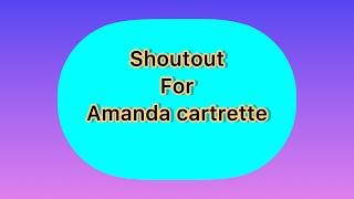 Shoutout for Amanda cartrette with autism