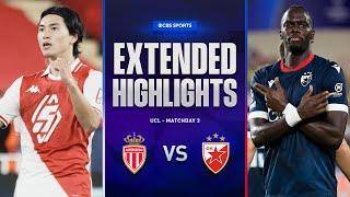 Monaco vs. Crvena zvezda: Extended Highlights | UCL League Phase MD 3 | CBS Sports Golazo