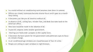 THE CASE AGAINST AIR CONDITIONING (BA and BBS 1ST)