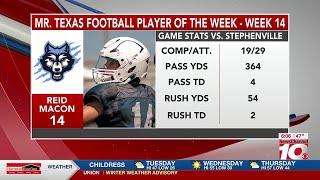 VIDEO: West Plains' Reid Macon named Dave Campbell’s Mr. Texas Football Player of the Week