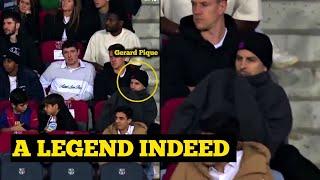 Gerard Pique spotted watching Barcelona vs Brest UCL Match from the Montjuic stands