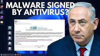 This Malware looks like it is signed by an antivirus