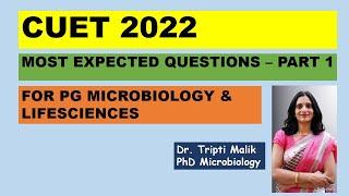 CUET PG 2023 | Most Expected Questions  PG Microbiology Life Sciences Part1| JNU Microbiology MCQs