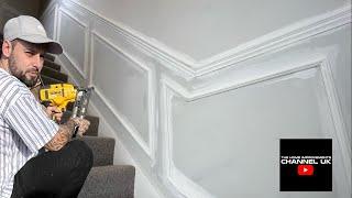 How To Install Wainscoting / Picture Frame Panelling To Hall Stair Landing - Easy Step By Step Guide