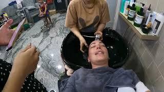 This happens in Vietnam when you wash your hair ‍️ *extremely relaxing ASMR*