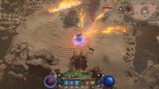 Diablo 4 Season4️⃣Sorcerer PvPFlamethrower Incinerate Sorcerer vs Barbarian