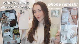 What's on my iPhone 16 Pro Max (desert titanium) | iPhone Reset for 2025 *aesthetic setup*