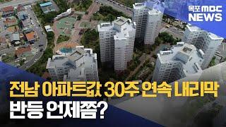 전남 아파트값 30주 연속 내리막‥반등 언제쯤[목포MBC 뉴스데스크]