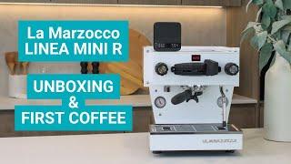 Unboxing, Set Up & Making First Coffee (La Marzocco Linea Mini R)