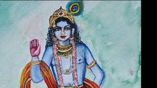 SriKrishna Painting | Watercolor SriKrishna Painting | Kavi Art Classes #watercolorpainting