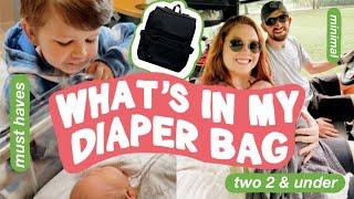 What you NEED in your Diaper Bag 2023 | Minimalist Diaper Bag for Two Kids