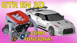 🟢 Analizando en 3D el GTR R35 y su motor VR38DETT // es mejor que el anterior?