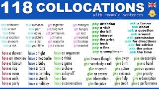 Learn 118 COMMON Collocations in English used in Daily Conversations