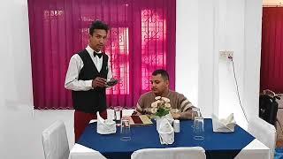 Raju Nepali Waiter F&B service skill demonstration working video