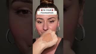 Foundation too dark?! Do this ️ #viralmakeup #makeuptutorial #shorts