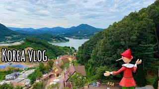 S.Korea vlog | Italian village, Petite France, Nami Island, Gangchon Rail Park | Typhoon days