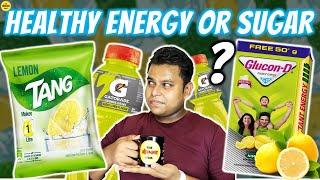 GATORADE vs TANG vs GLUCON D? Best LEMON FLAVOR SUMMER ENERGY DRINK Review | The Food Logic