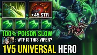 WTF 1v5 Universal Late Game Viper 100% Unlimited Poison Slow with Butterfly Heart Tarrasque Dota 2