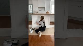 DIY kitchen island on casters. IKEA kitchen cabinets. Budget friendly kitchen renovation.