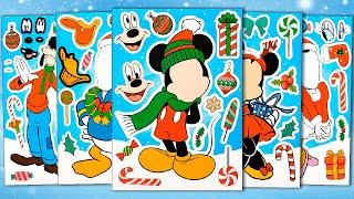 Disney Friends Winter-Stickerbuch-Dekoration | Micky Maus, Donald Duck, Goofy lustige Aktivität